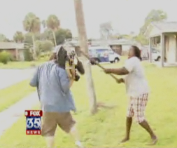 WESH videographer being attacked by grandma