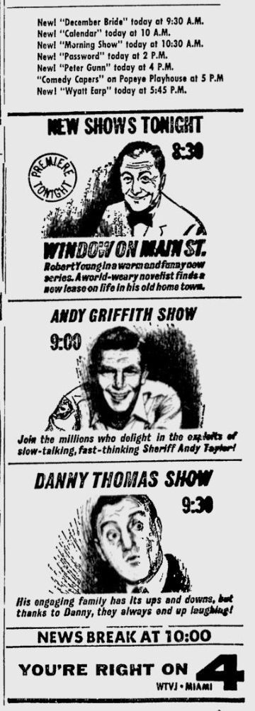 1961-10-02-wtvj-new-shows